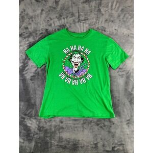 DC Comics Batman Joker Christmas Graphic T-Shirt Green Size Medium‎ Holiday Tee